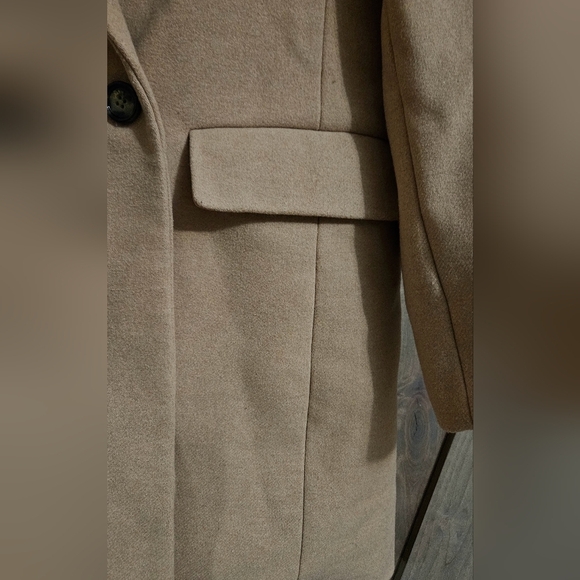 MANGO Lapels wool coat. Tan. Size Large. NWOT - Picture 16 of 16